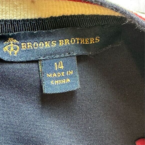 Brooks Brothers Women's Sheath Dress Size 14 Midi Short Sleeve Red White Blue - Picture 10 of 11